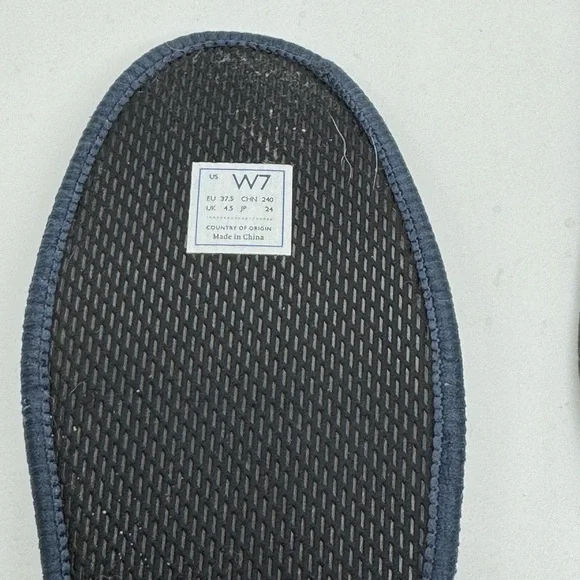 Rothy's The Orginal Slip On Sneakers Athletic Shoes Blue White Women's size 7 - Picture 8 of 9